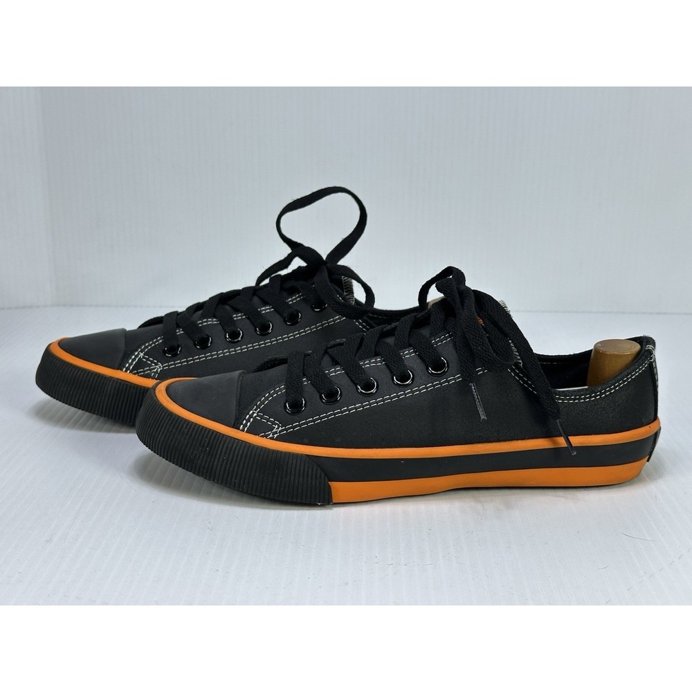 Harley Davidson Mens Roarke Black Orange Sneakers Shoes D93811‎ US 7.5